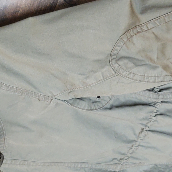 Gap Utility Hooded Olive Green Faux Fur lined  Parka Jacket Sz Small Wom - Picture 13 of 17